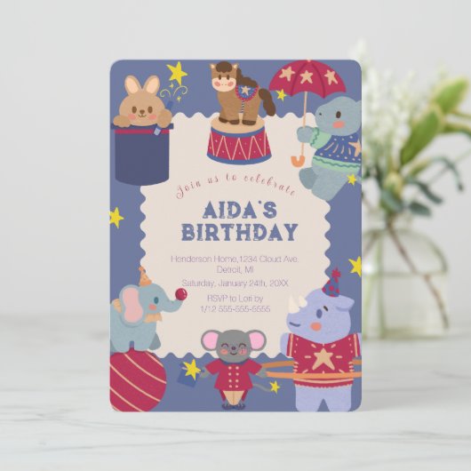 Cirque Spectaculaire Invitation Anniversaire (Debout devant)