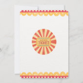 Cirque Spectaculaire Invitation Anniversaire (Dos)