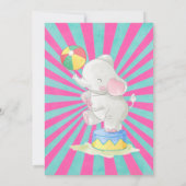 Cirque Thème Fille Anniversaire Fête Invitation (Dos)