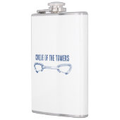 Cirque van de torens die snel klimmen heupfles (Links)