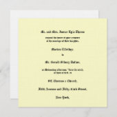 Cirque victorienne Faire-part de mariage de 1905 (Devant / Derrière)