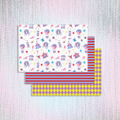 Cirque vintage Anniversaire Trio papier sans fil