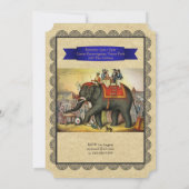 Cirque vintage Baby Shower Invitations Carnaval (Dos)