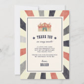 Cirque vintage | Carte de remerciements photo (Dos)