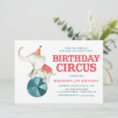 Cirque vintage | Invitation de fête d'anniversaire (Debout devant)