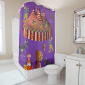 Cirque violet rideau de douche pour enfants (En situation)