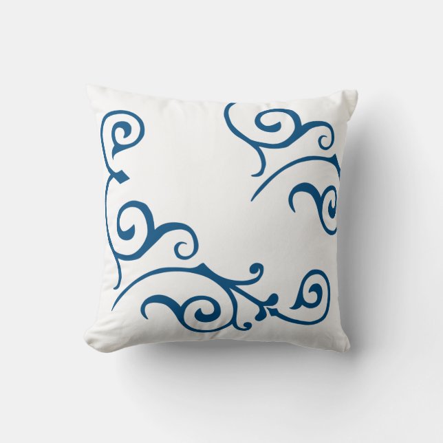 Cirrus Ivory (blauw) Pillow Kussen (Voorkant)