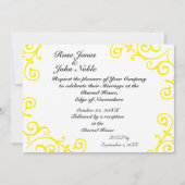 Cirrus Ivory (Jaune) Faire-part de mariage (Devant)