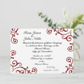 Cirrus Ivory (rouge) Faire-part de mariage (Debout devant)