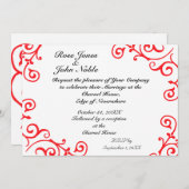 Cirrus Ivory (Ruby) Faire-part de mariage (Devant / Derrière)