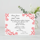 Cirrus Ivory (Ruby) Wedding Invitation Kaart (Staand voorkant)