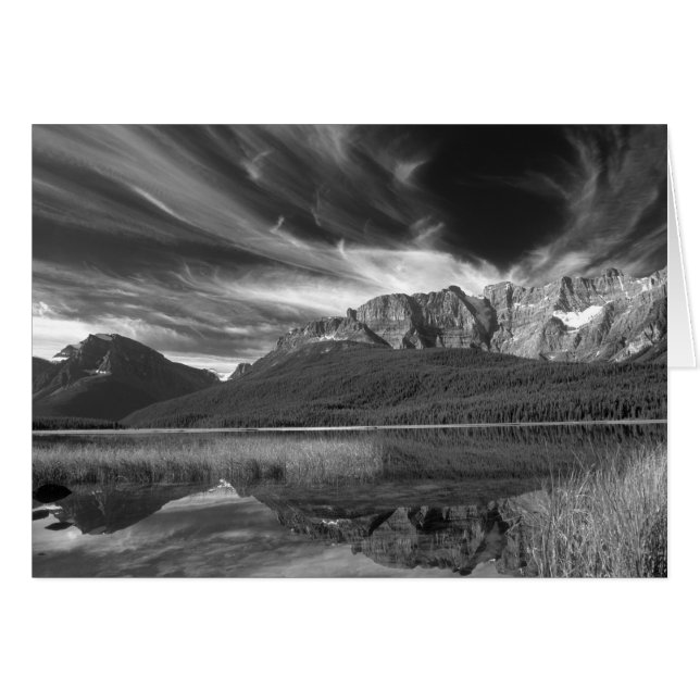Cirrus nuages au-dessus du lac Waterfowl, Banff (Devant horizontal)