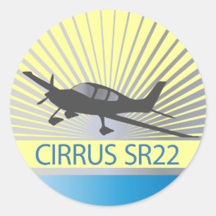 Cirrus SR22 Ronde Sticker