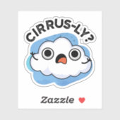 Cirrusly Funny Weather Cloud Pun Sticker (Vel)