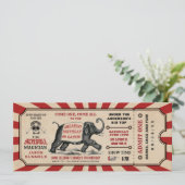 Cirus Birthday Party Ticket Invitations Raffle Kaart (Staand voorkant)