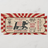 Cirus Birthday Party Ticket Invitations Raffle Kaart (Voorkant / Achterkant)