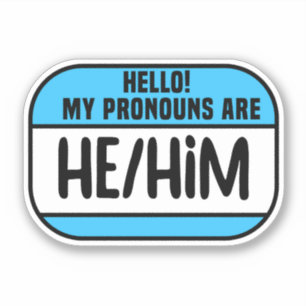 Cis Trans Name Tag speelt hem Sticker