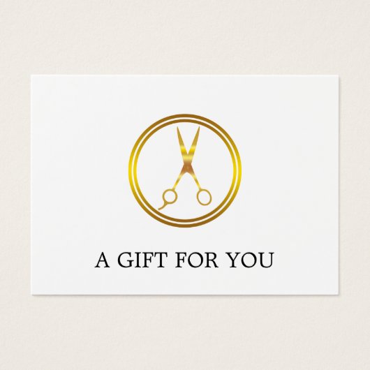 Ciseau Cercle Or Faux Minimal Élégant (Devant)