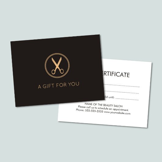 Ciseau Cercle Or minimal Élégant Faux foncé