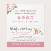 Ciseaux à coudre en or et Carte de remerciements c (Inside Unfolded)