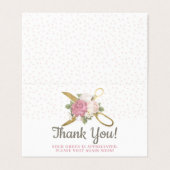 Ciseaux à coudre en or et Carte de remerciements c (Outside Unfolded)