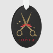 Ciseaux à parties scintillant dorée - Coiffeur de  (devant)