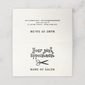 Ciseaux - Carte de rendez-vous pour la liste de ch (Extérieur déplié)