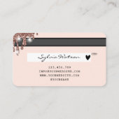 Ciseaux-cheveux Carte de crédit Rose stylisé Or (Dos)