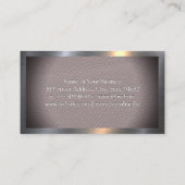 Ciseaux | Cuir | Carte de visite de cadre métalliq (Dos)