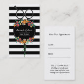 Ciseaux de coiffeur et rendez-vous moderne de (Devant / Derrière)