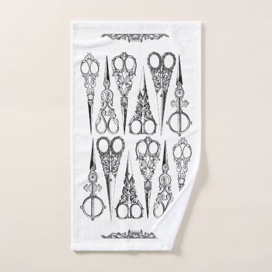 ciseaux de coiffeur victorien élégant (Serviette à main)