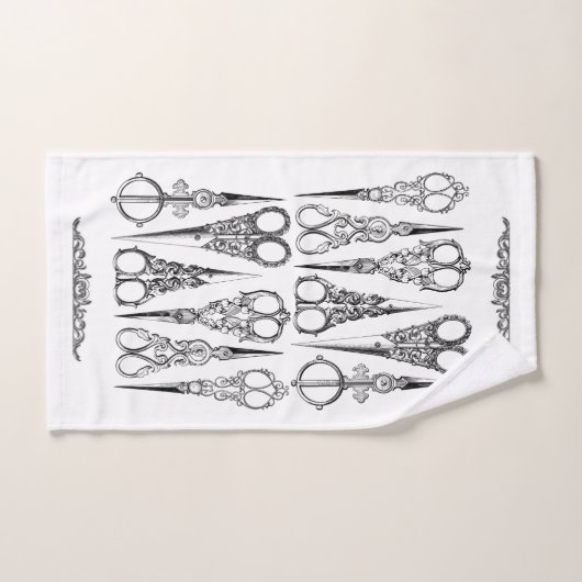 ciseaux de coiffeur victorien élégant (Serviette à main)