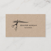 Ciseaux de coiffure Carte de visite Kraft (Devant)