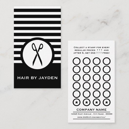 Ciseaux de fidélité chic rayés (Devant / Derrière)