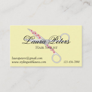 Ciseaux de la liste des cheveux - Carte de visite 