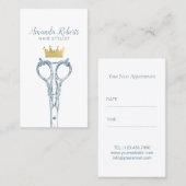 Ciseaux de marine de coiffeur et rendez-vous de (Devant / Derrière)