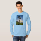 Ciseaux de palmier Silhouette Longues T-shirt (Devant entier)