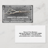 Ciseaux de salon | Carte de visite lumineux de mur (Devant / Derrière)