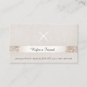 Ciseaux de séquin de référence client du salon de