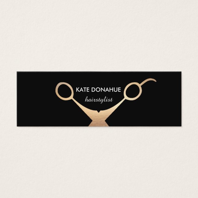 Ciseaux d'or Salon des cheveux noirs Rendez-vous (Devant)