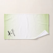 Ciseaux et Peigne Vert (Serviette à main)