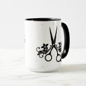 Ciseaux /Flowers de la tasse de café de coiffeurs (Devant droit)