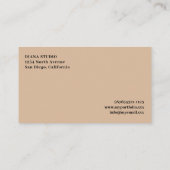 Ciseaux peigne beige Carte de visite (Dos)