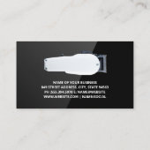 Ciseaux Pince-cheveux | Carte de visite de code QR (Dos)