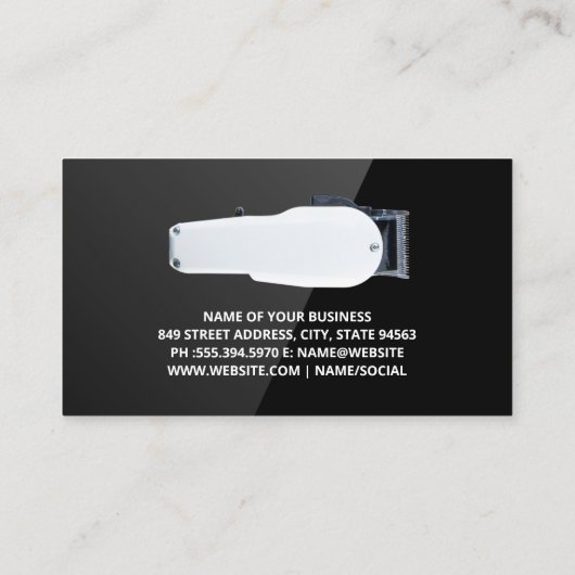 Ciseaux Pince-cheveux | Carte de visite de code QR (Dos)