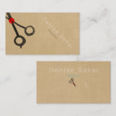 Ciseaux pour cartes de visite (Devant / Derrière)