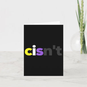 Cisnt non-binaire LGBTQ Pride - Grappig Cisnt LGBT Kaart
