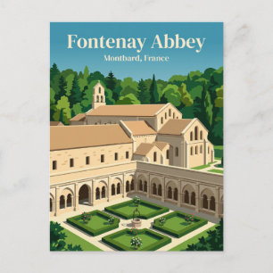 Cisterciënzer Abdij van Fontenay Frankrijk Briefkaart