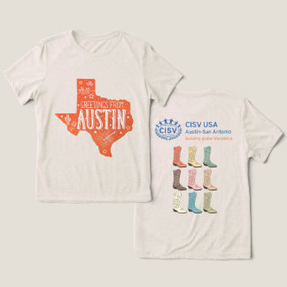 CISV Austin Groeten Vrouwen Tri-Blend Shirt