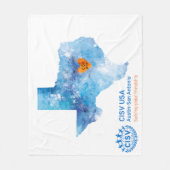 CISV Austin Hart van Texas Deken (Voorkant)